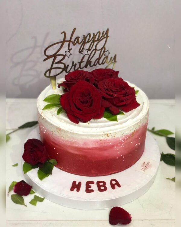 Red Rose cake by Hanavio
