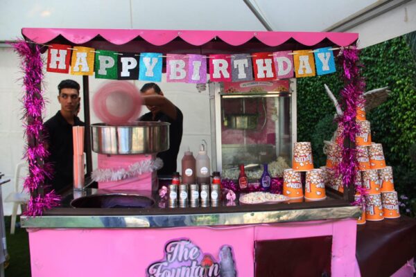 Cotton Candy Station By The Fountain Station