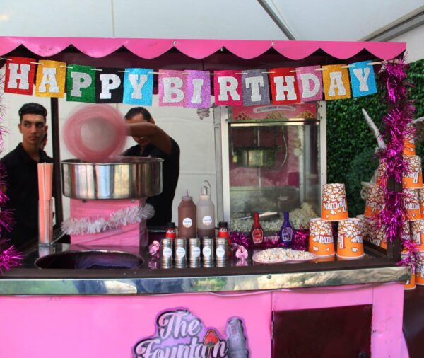 Cotton Candy Station By The Fountain Station