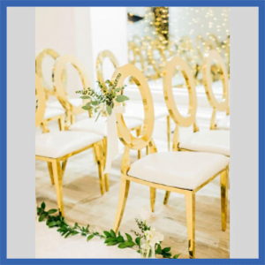 Golden Stainless Steel Chair