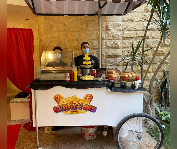 Hotdog Station By The Fountain