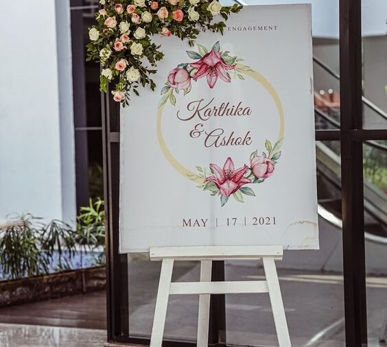 Floral Welcome Board