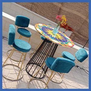 Modern Round Steel Chair