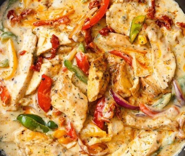 Chicken Pesto Creamy Sauce by Bites