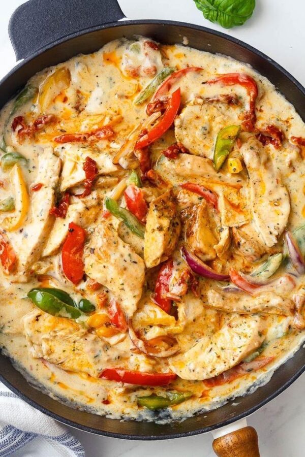 Chicken Pesto Creamy Sauce by Bites