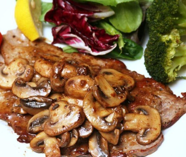 Picata With Mushroom Sauce by Bites
