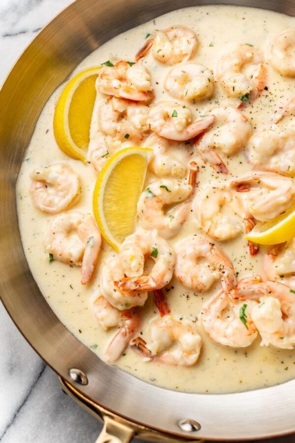 Shrimp with lemon sauce by Bites