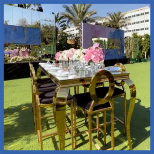 Golden Stainless Steel High Chair